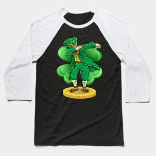 Dabbing Leprechaun Irish Lucky Clover St Patricks Day Baseball T-Shirt